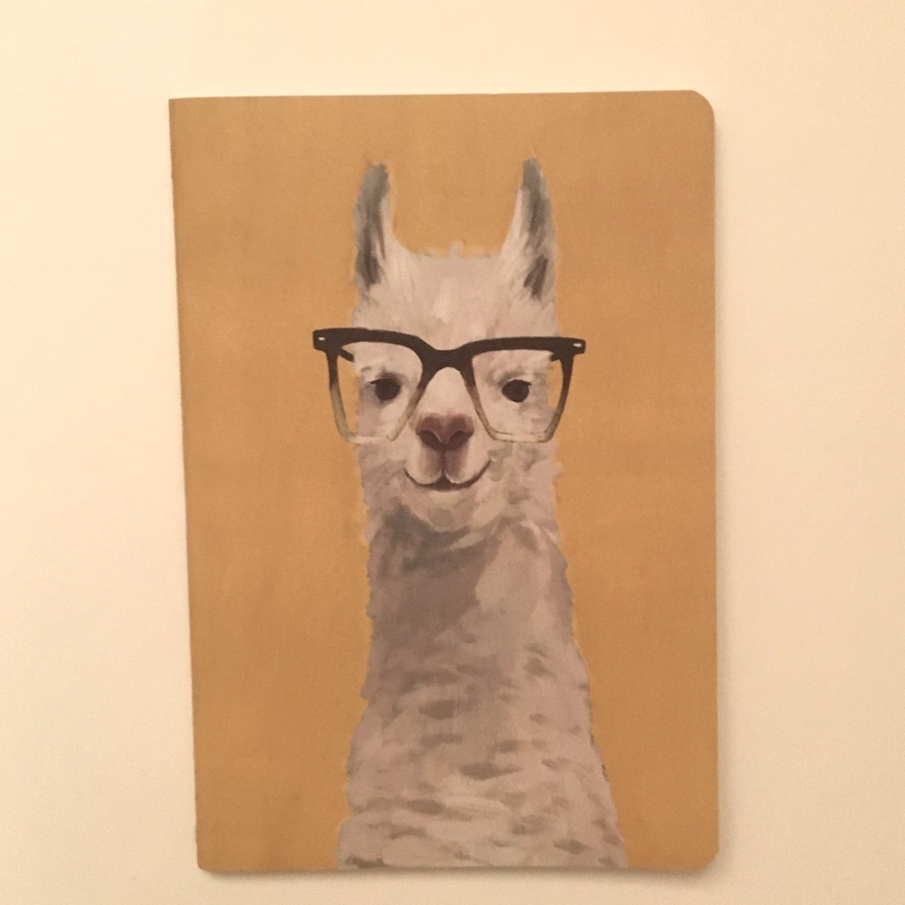 NEW Notebook Lined Page Journal Llama Theme